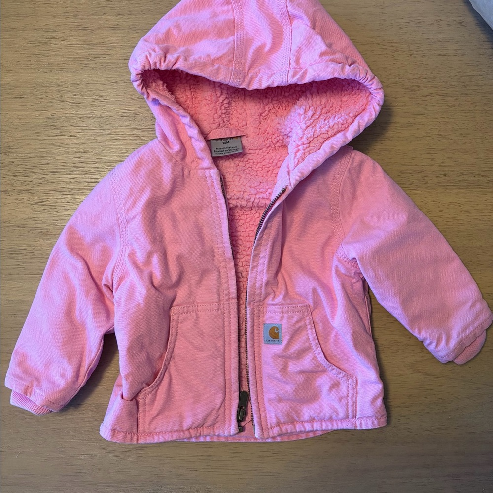 Carhartt Light Pink Sherpa-Lined Jacket